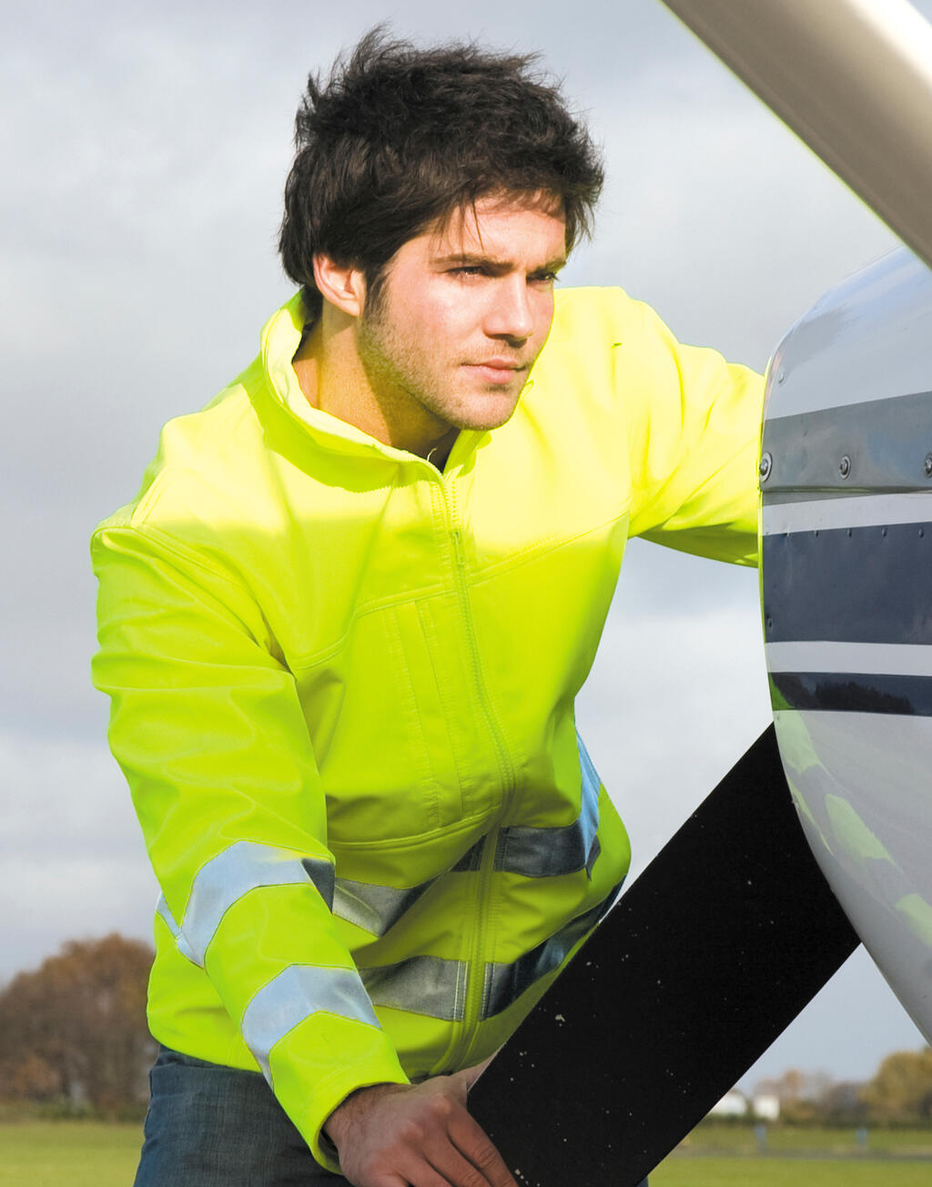 Hi-Vis Softshell Jacket in Farbe Fluorescent Orange