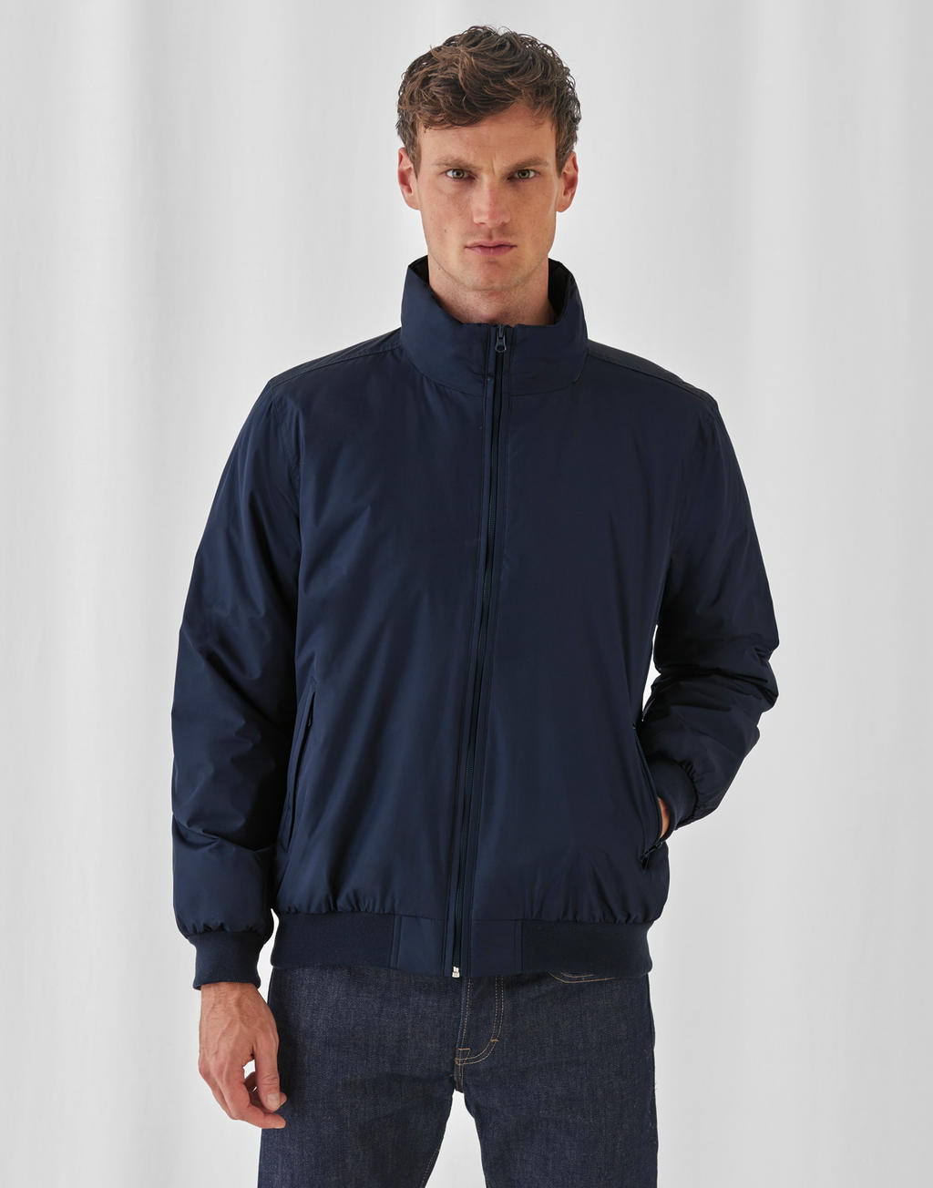 Crew Bomber/men Jacket in Farbe Black/Warm Grey