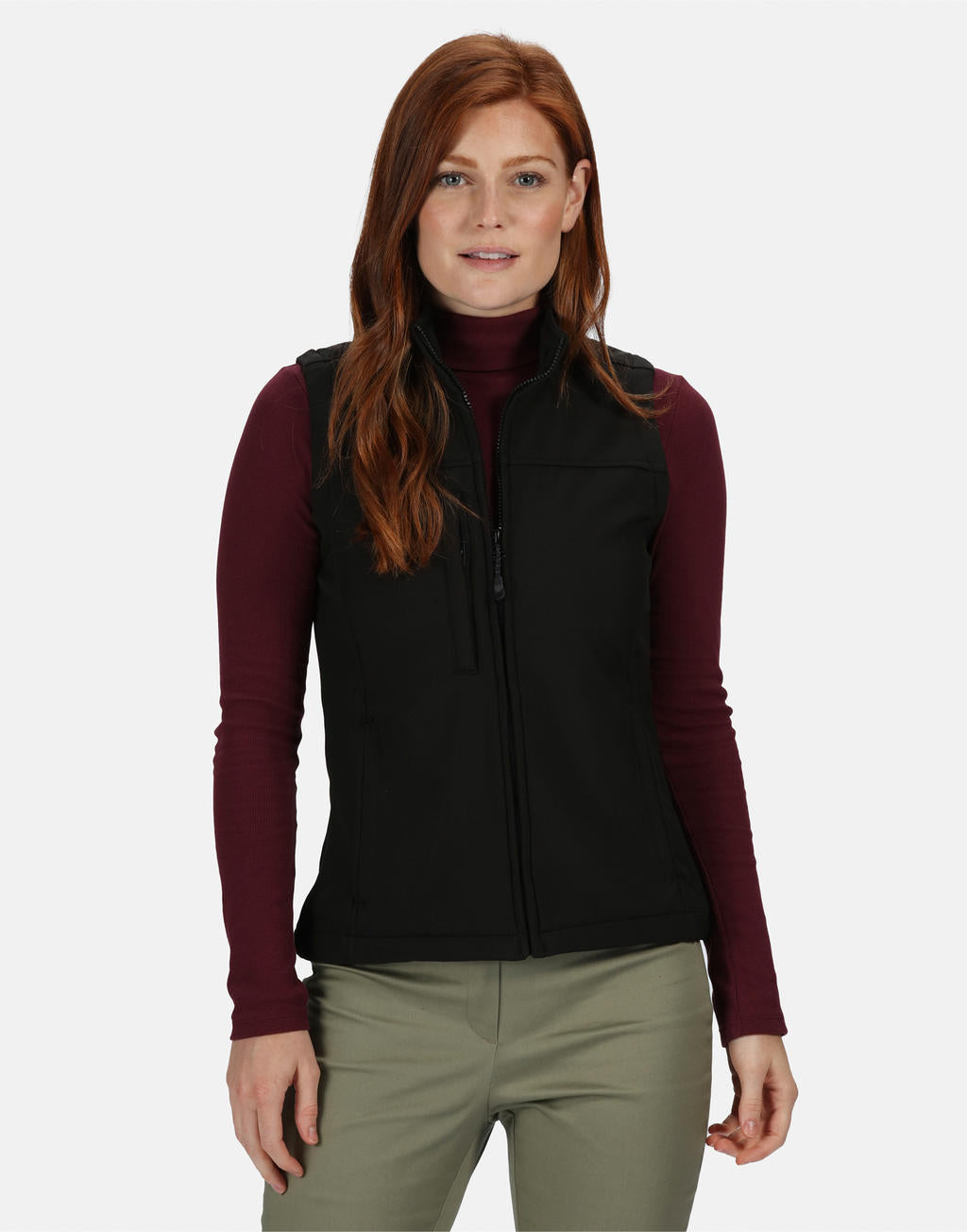 Ladies' Flux Softshell Bodywarmer in Farbe Black/Black