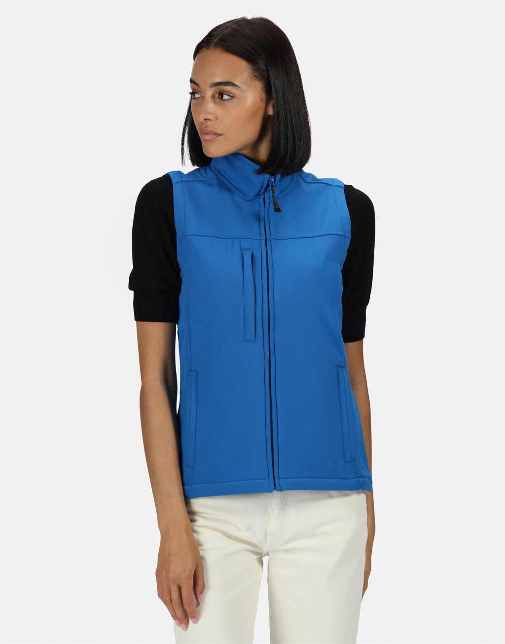 Ladies' Flux Softshell Bodywarmer in Farbe Black/Black