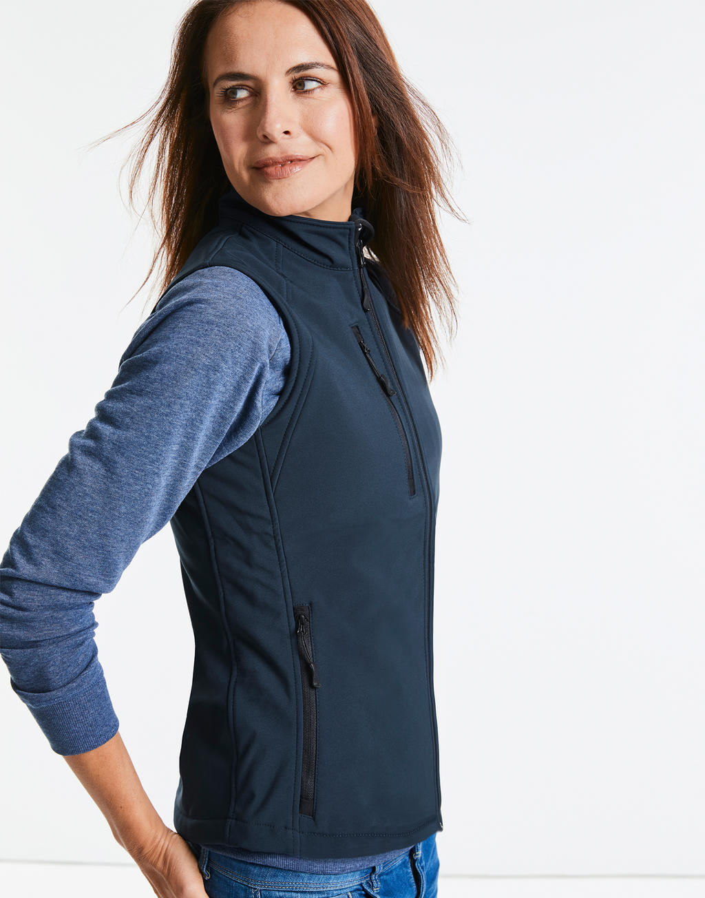 Ladies' Softshell Gilet in Farbe Black
