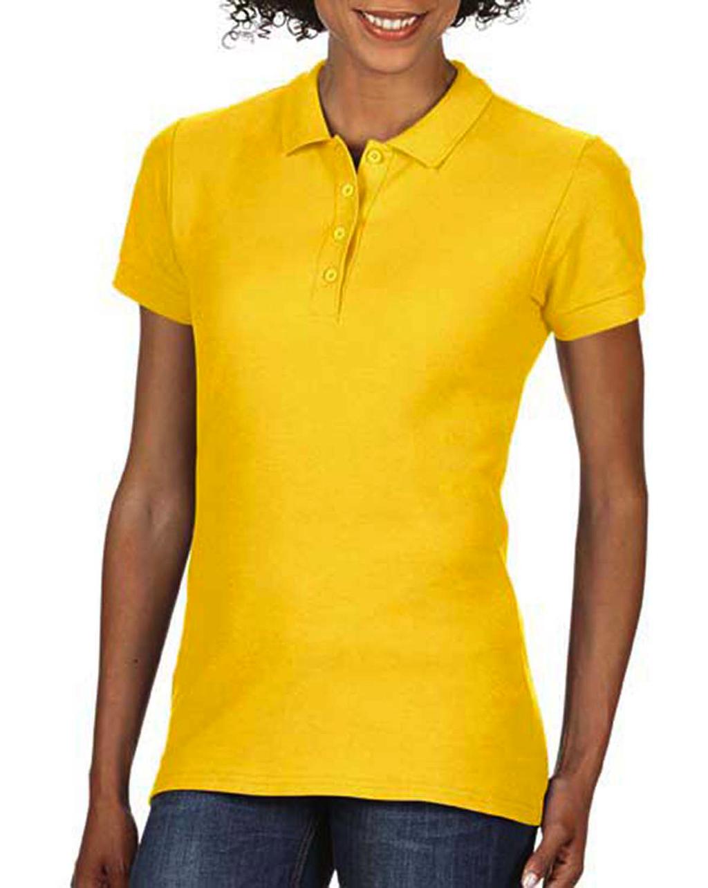Softstyle® Ladies Double Pique Polo in Farbe Daisy