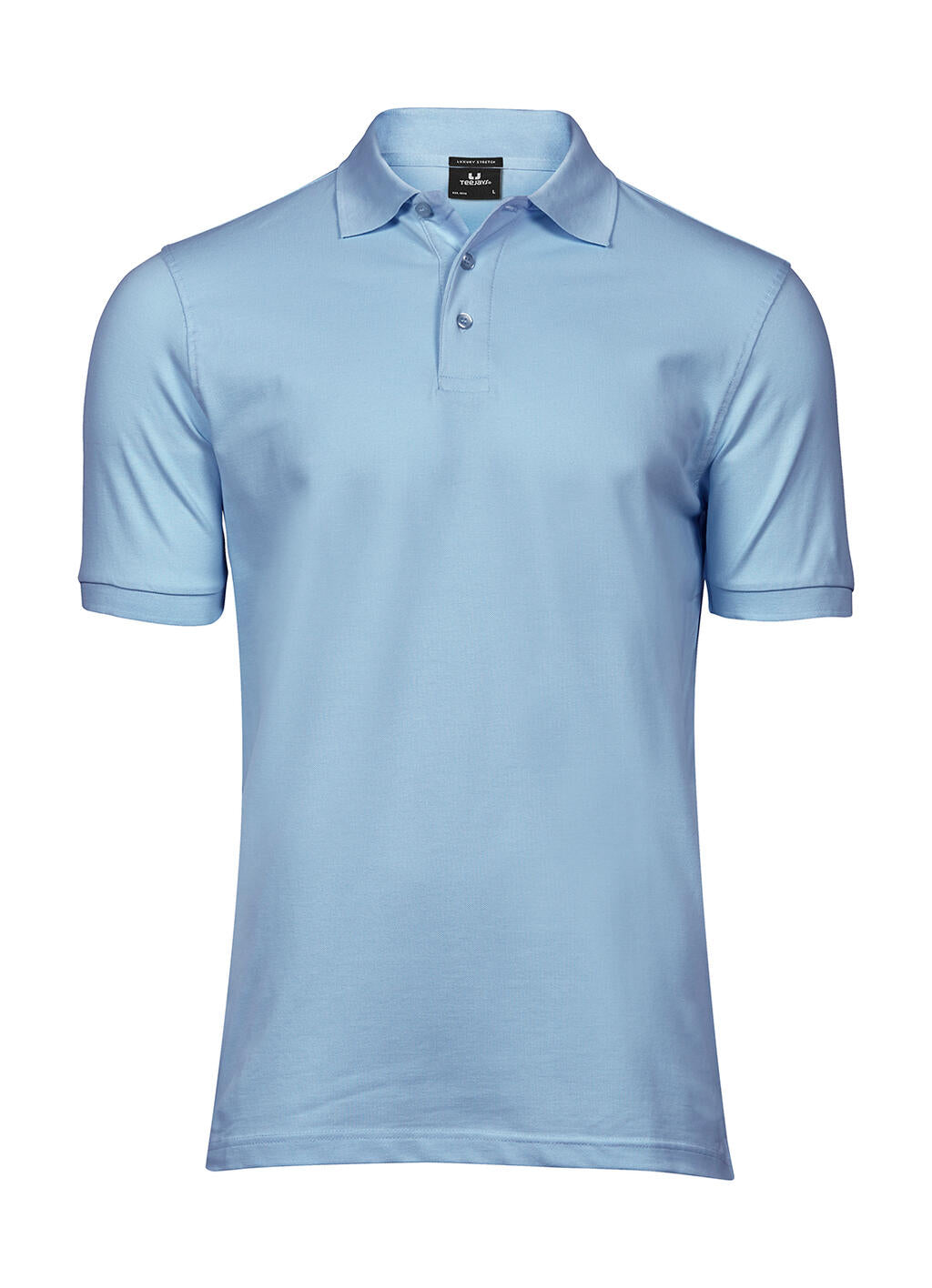 Luxury Stretch Polo in Farbe Light Blue