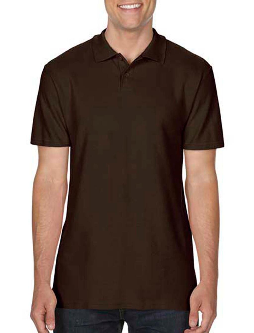Softstyle Adult Pique Polo in Farbe Dark Chocolate