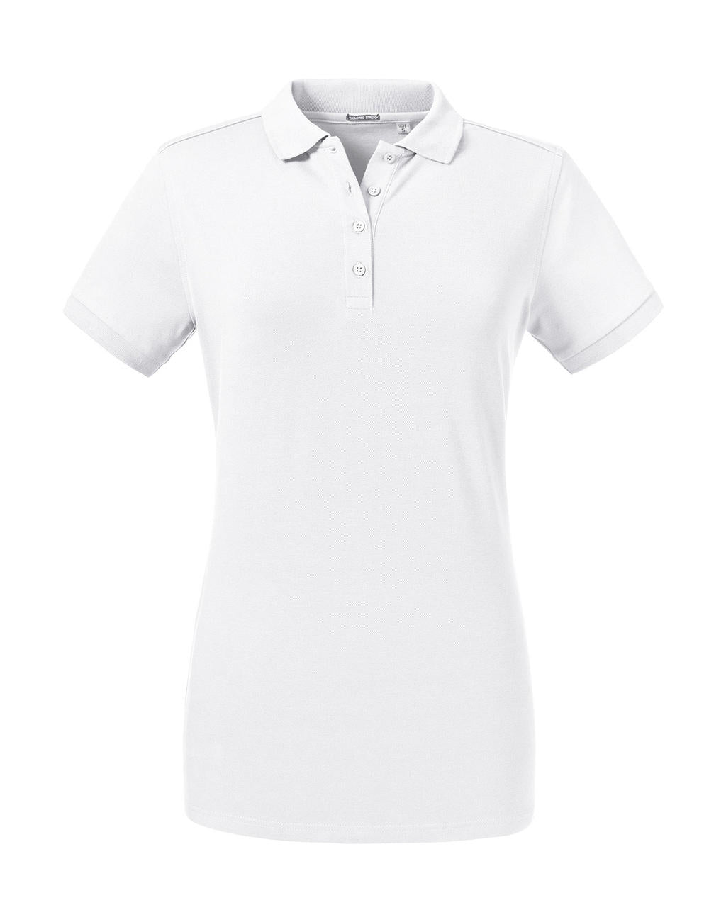 Ladies' Tailored Stretch Polo in Farbe White