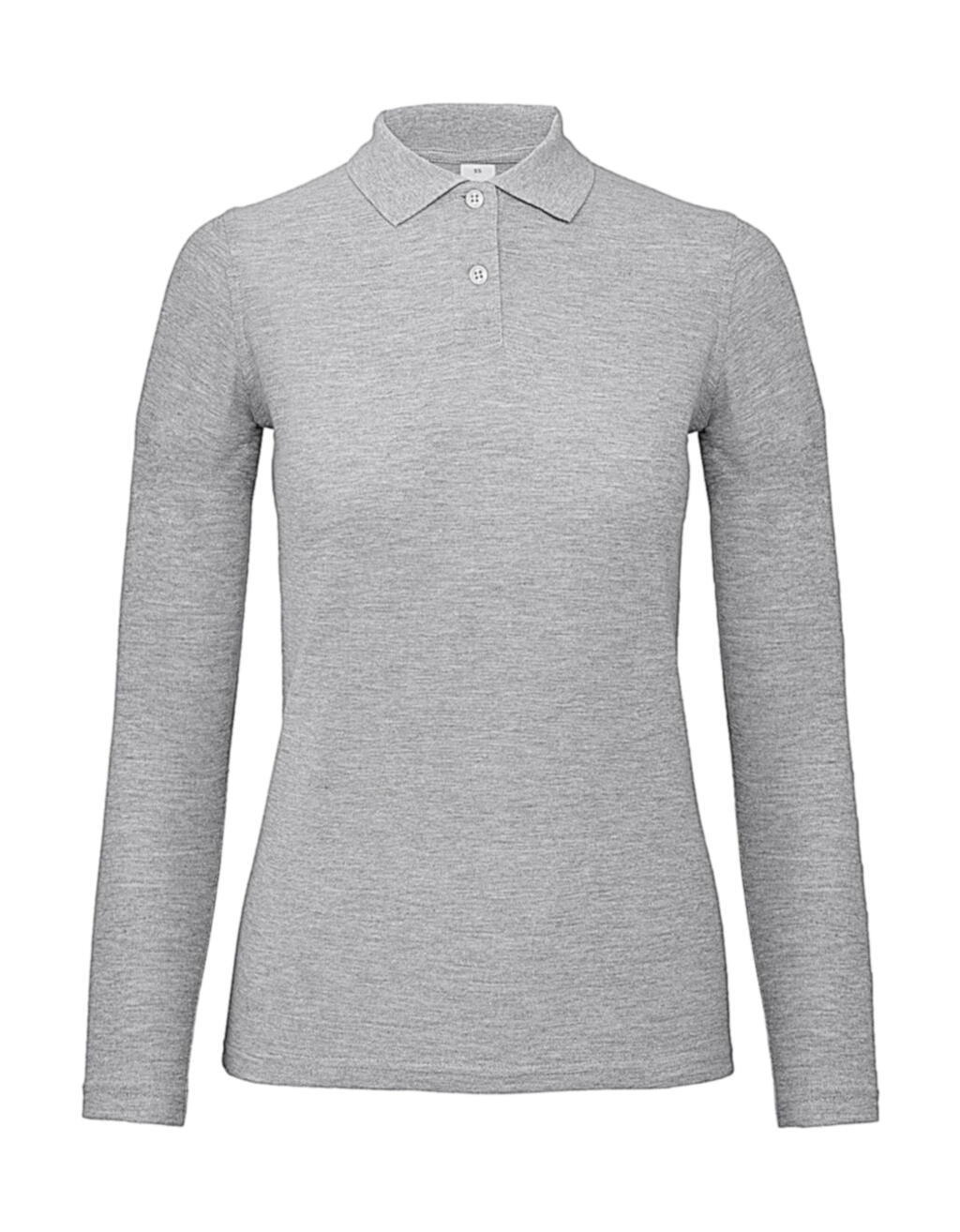ID.001 LSL /women Polo in Farbe Heather Grey