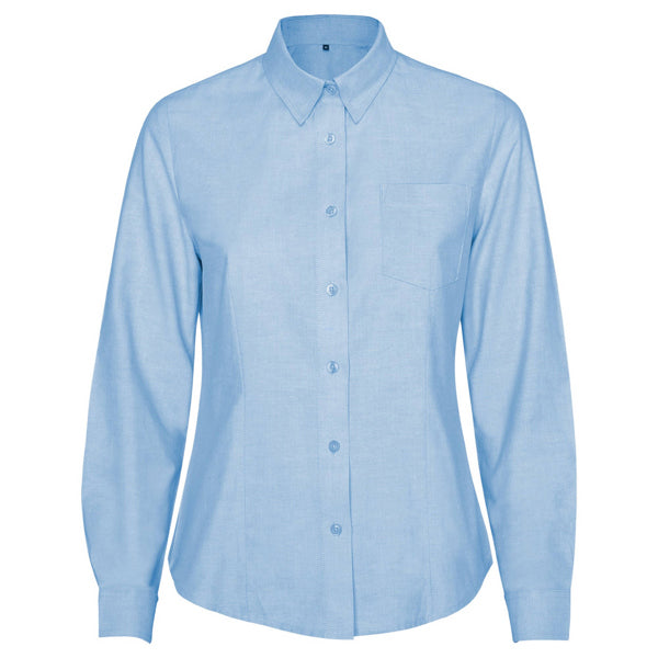 Shirt Oxford Woman in Farbe Sky Blue