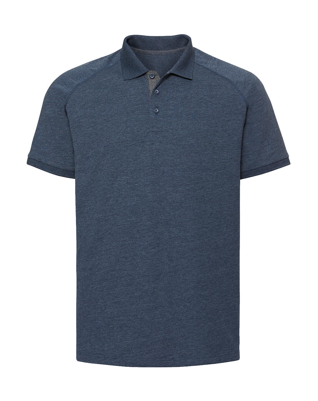 Men's HD Raglan Polo in Farbe Bright Navy Marl