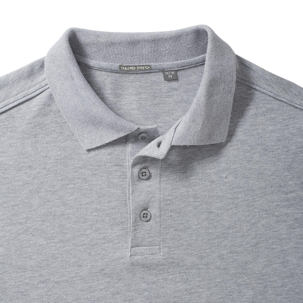 Men's Tailored Stretch Polo in Farbe White