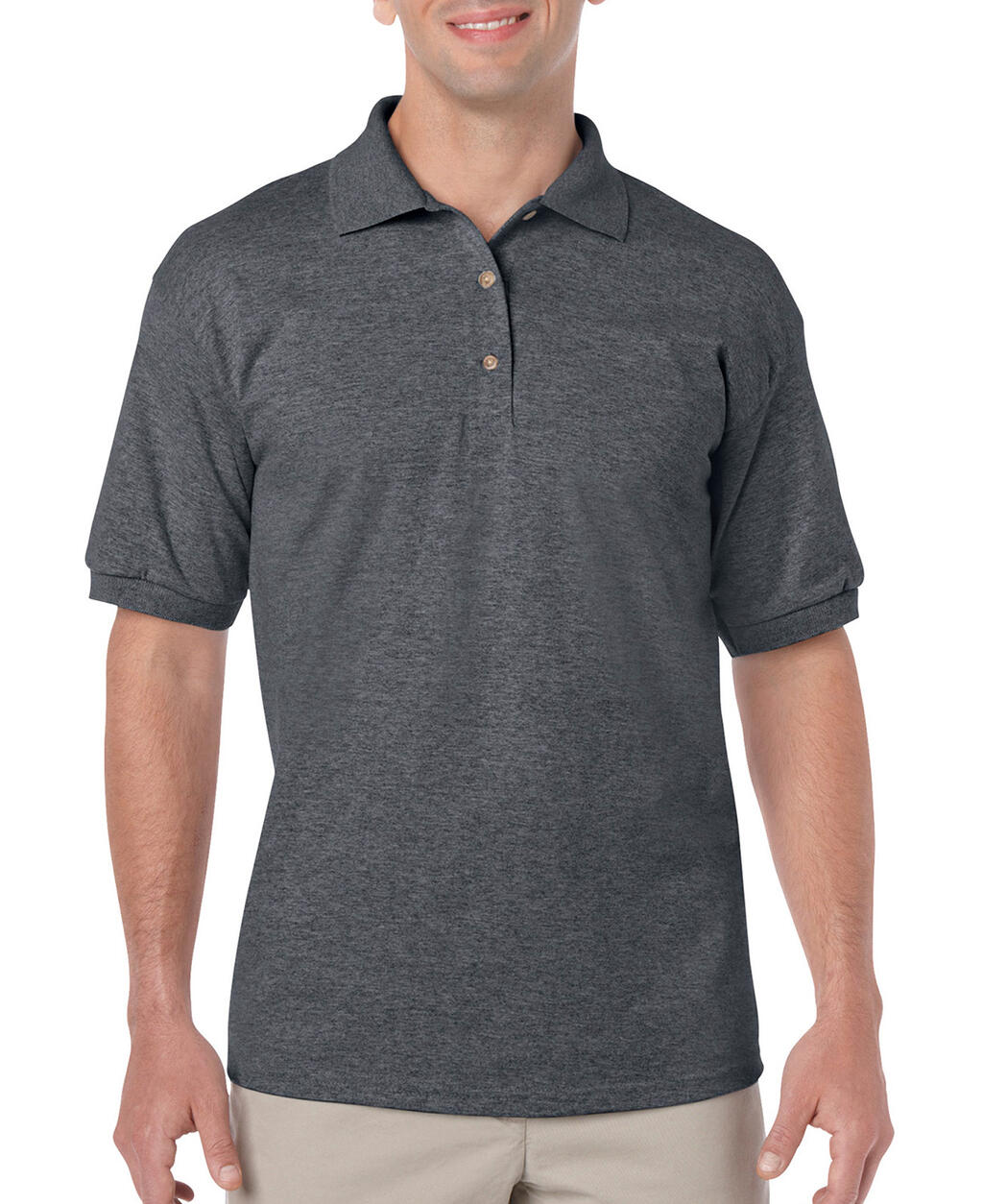 DryBlend Adult Jersey Polo in Farbe Dark Heather