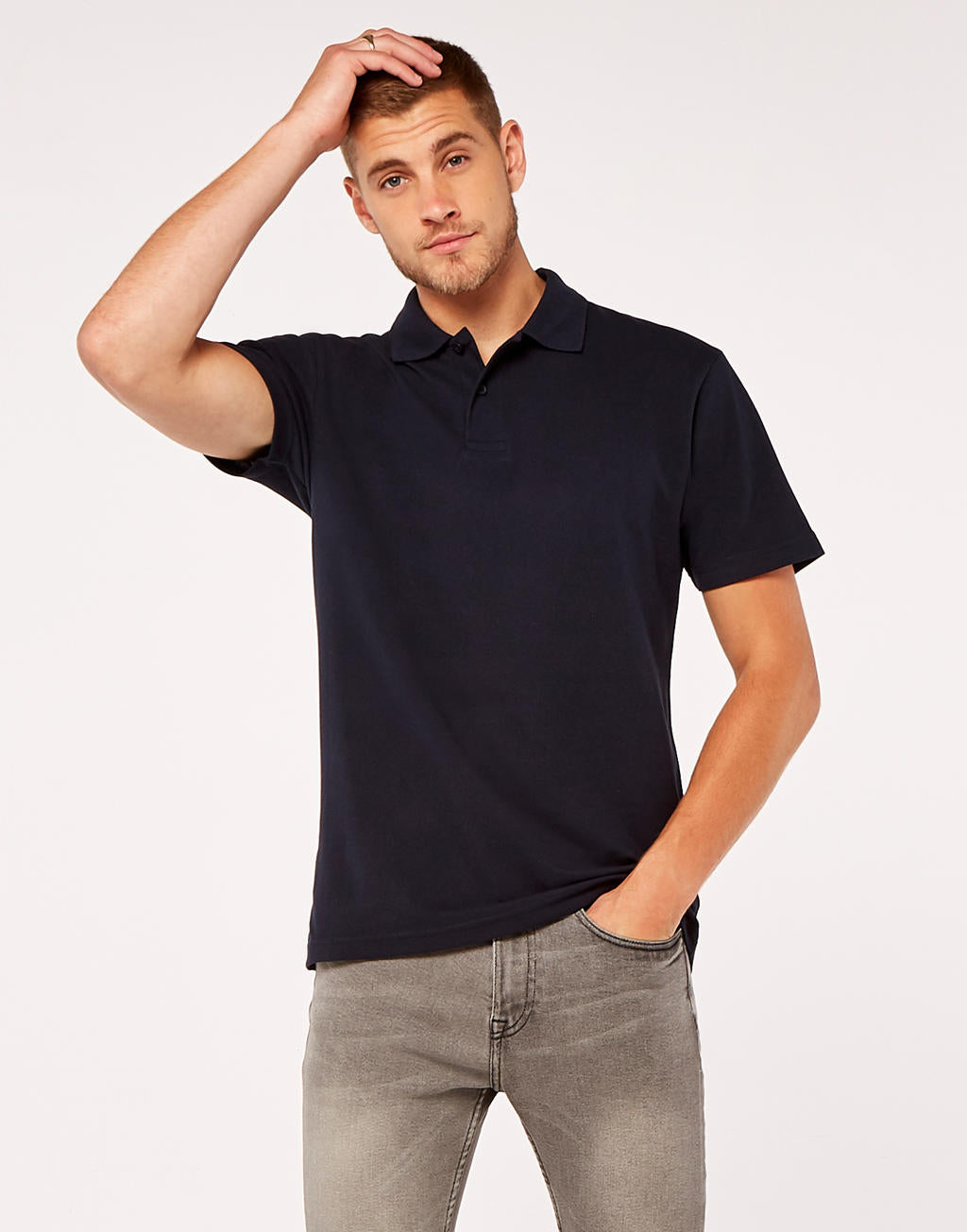 Men's Regular Fit Workforce Polo in Farbe White