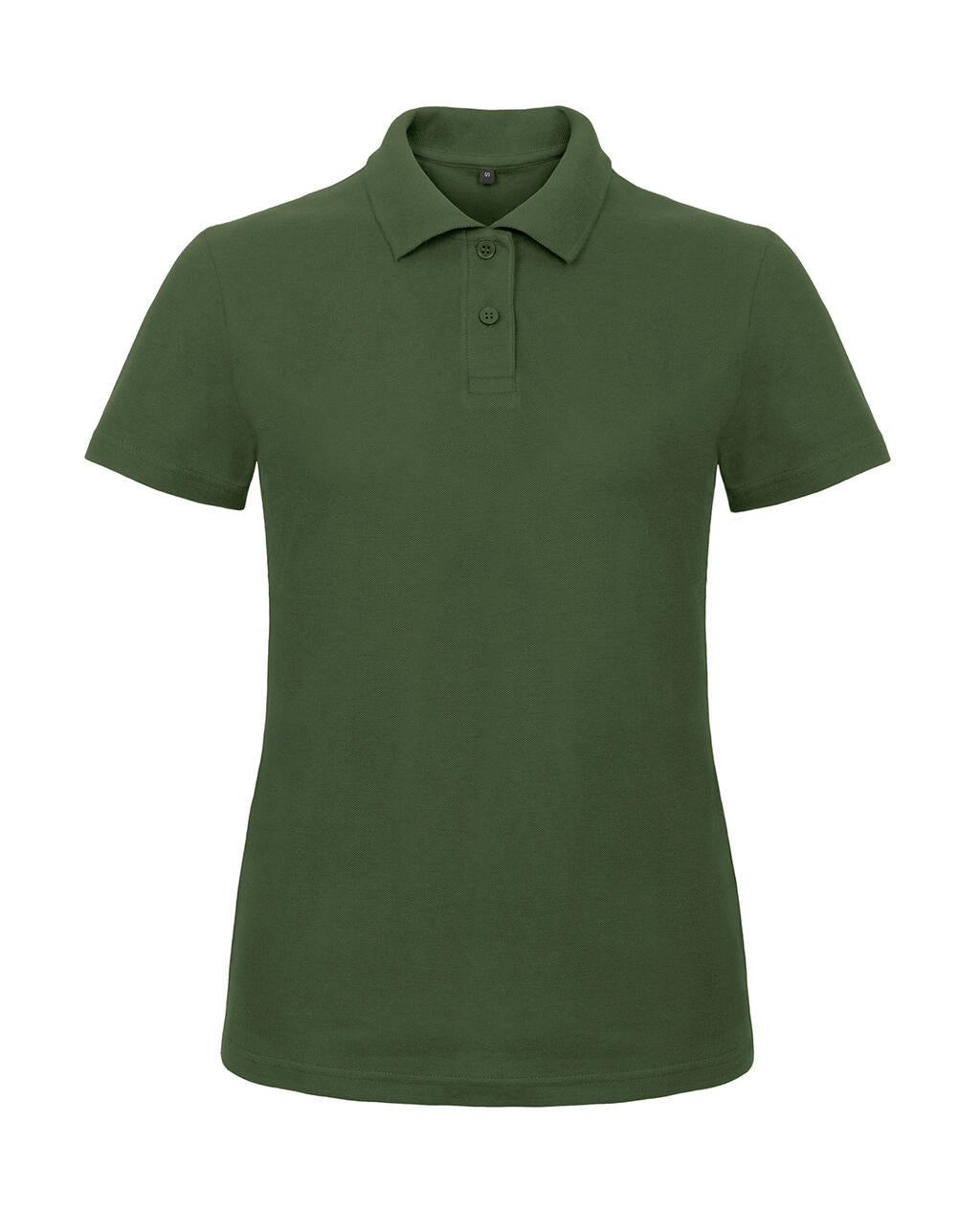 ID.001/women Piqué Polo Shirt in Farbe Bottle Green