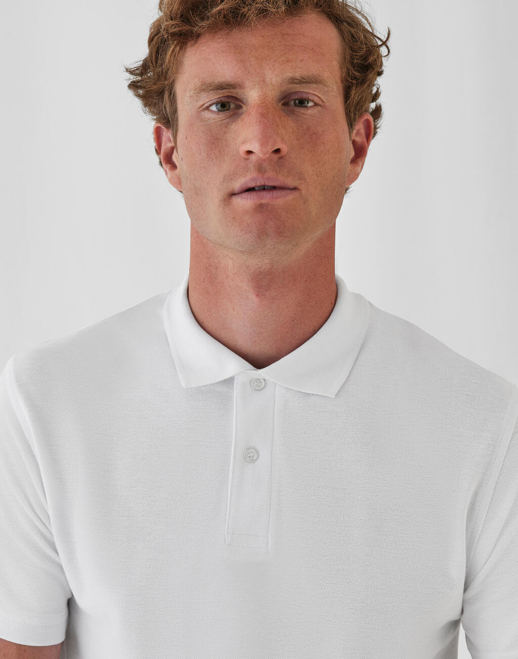 ID.001 Piqué Polo Shirt in Farbe White