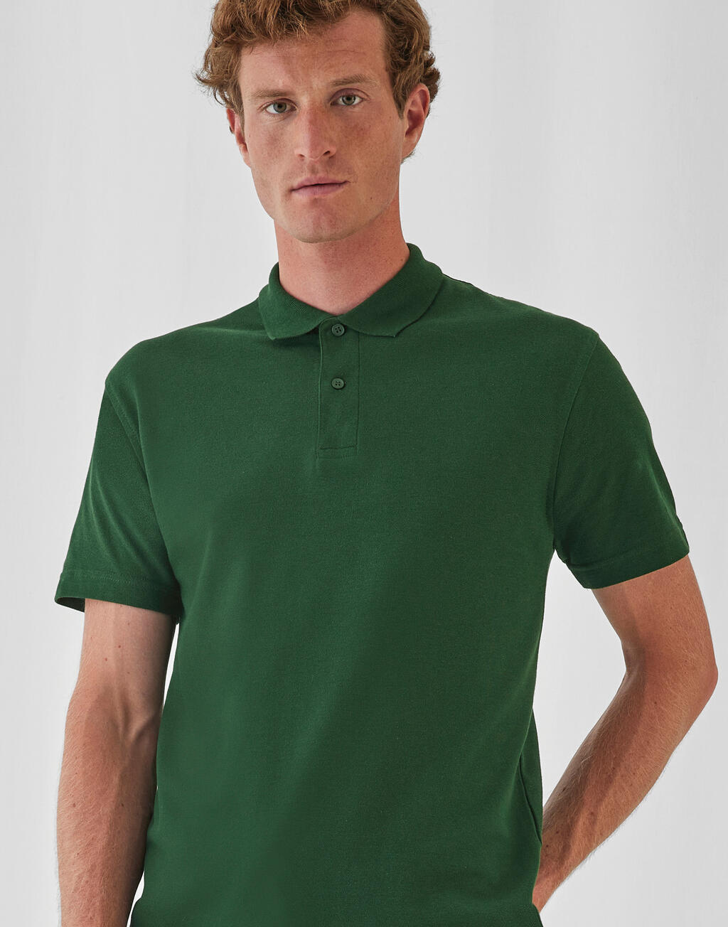 ID.001 Piqué Polo Shirt in Farbe White