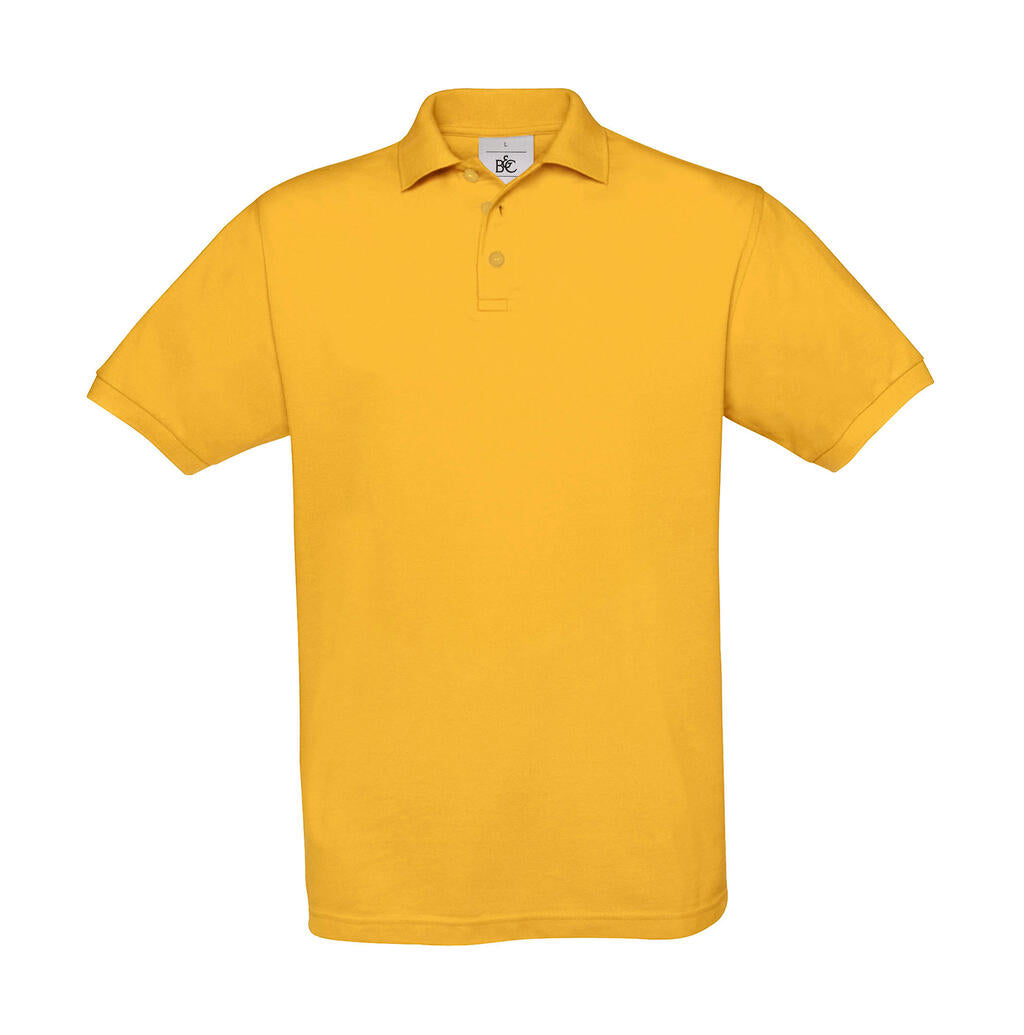 Safran Piqué Polo in Farbe Gold
