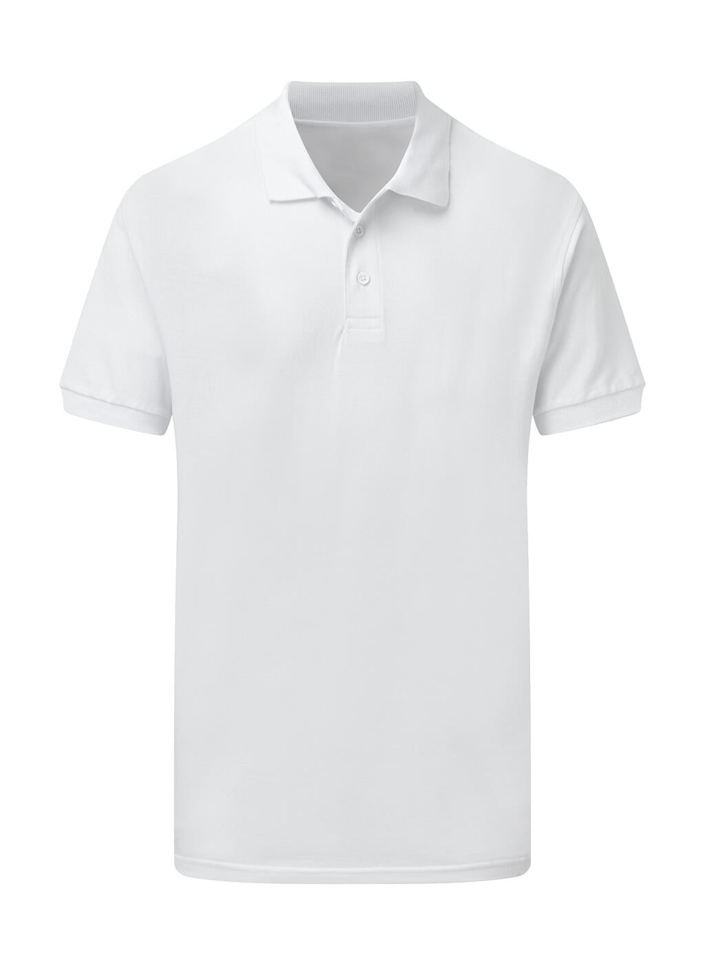 Men's Cotton Polo in Farbe White