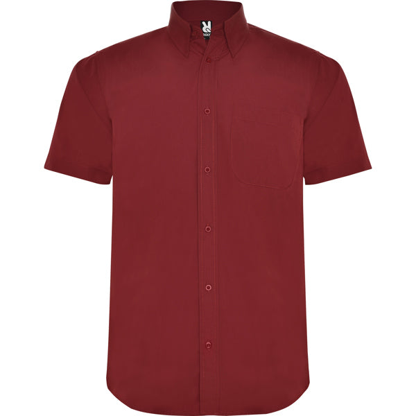 Kurzärmeliges Shirt Aifos in Farbe Garnet