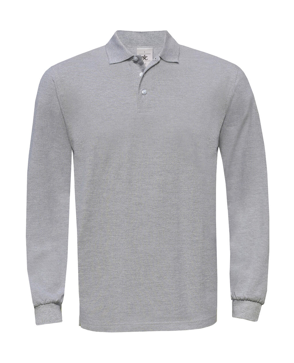 Heavymill LSL Polo in Farbe Heather Grey