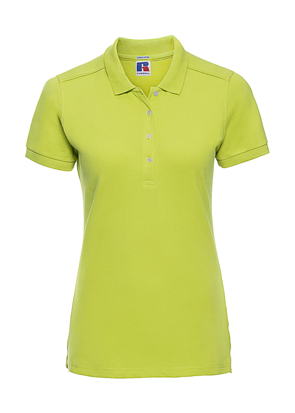Ladies' Fitted Stretch Polo in Farbe Lime