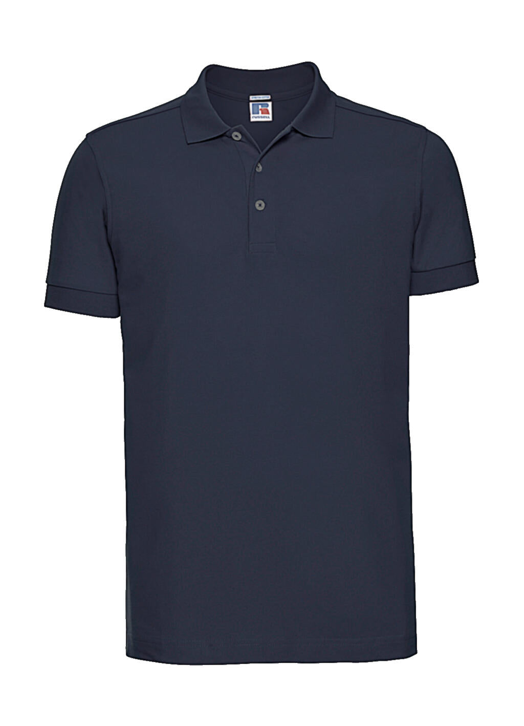 Men's Fitted Stretch Polo in Farbe French Navy