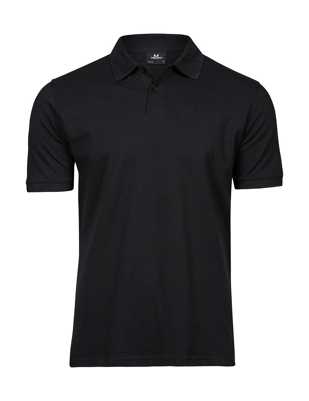 Heavy Polo Piqué in Farbe Black