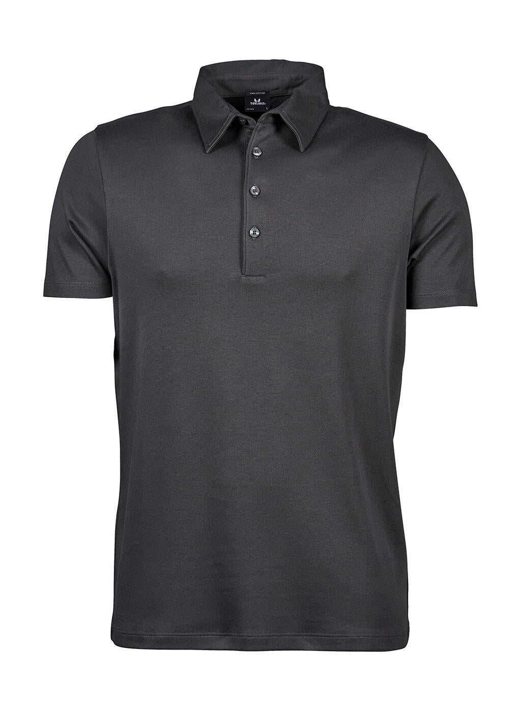 Pima Cotton Polo in Farbe Dark Grey