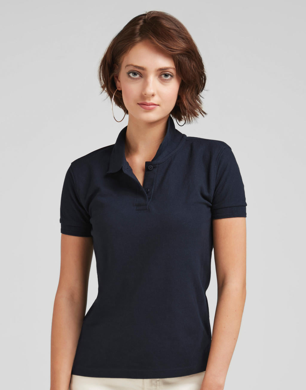 Ladies' Poly Cotton Polo in Farbe White