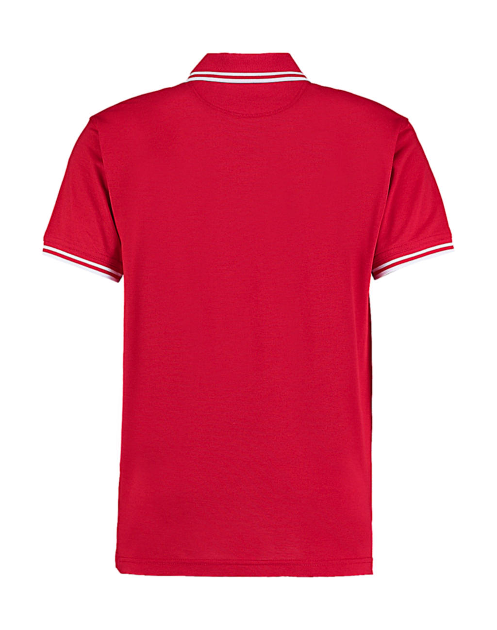 Classic Fit Tipped Collar Polo in Farbe White/Navy
