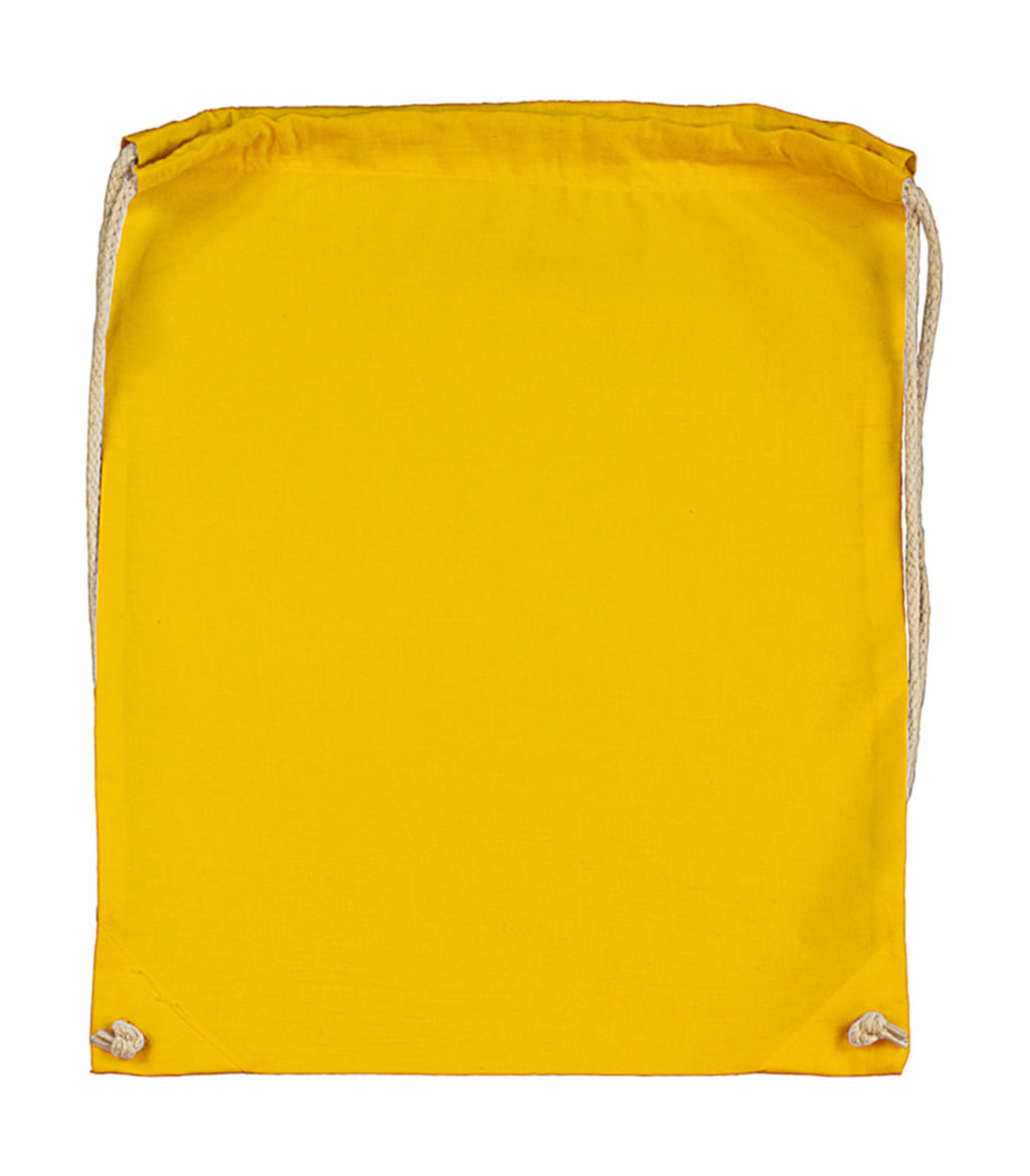 Cotton Drawstring Backpack in Farbe Yellow