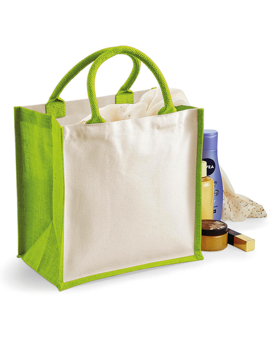 Printers' Midi Jute Bag in Farbe Natural