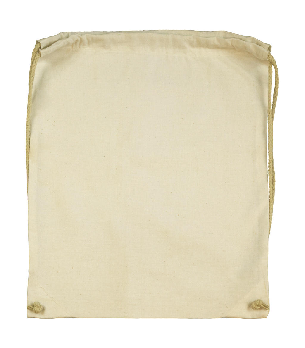 Organic Cotton Drawstring Backpack in Farbe Natural