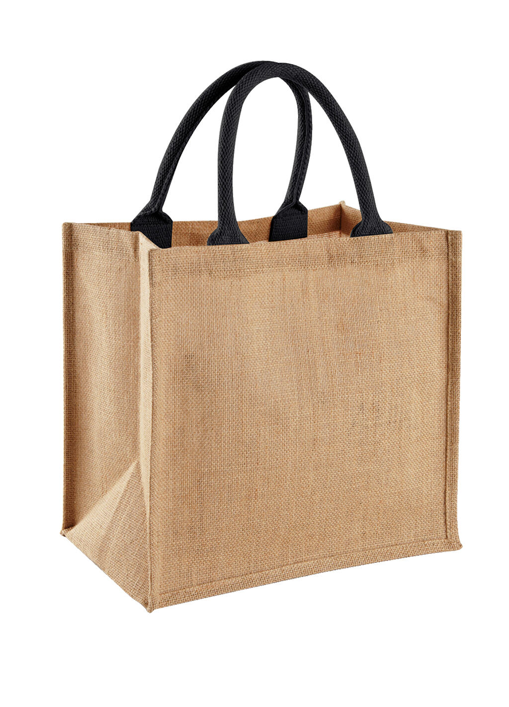 Jute Midi Tote in Farbe Natural/Black