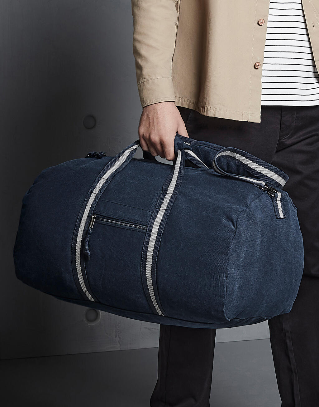 Vintage Canvas Holdall in Farbe Vintage Black