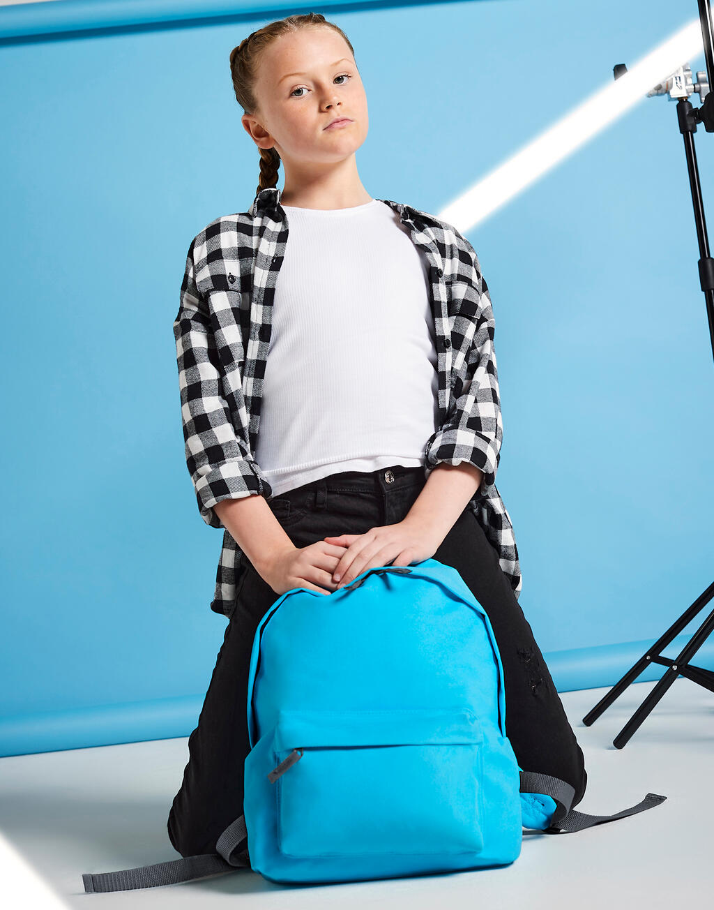 Junior Fashion Backpack in Farbe White/Graphite Grey