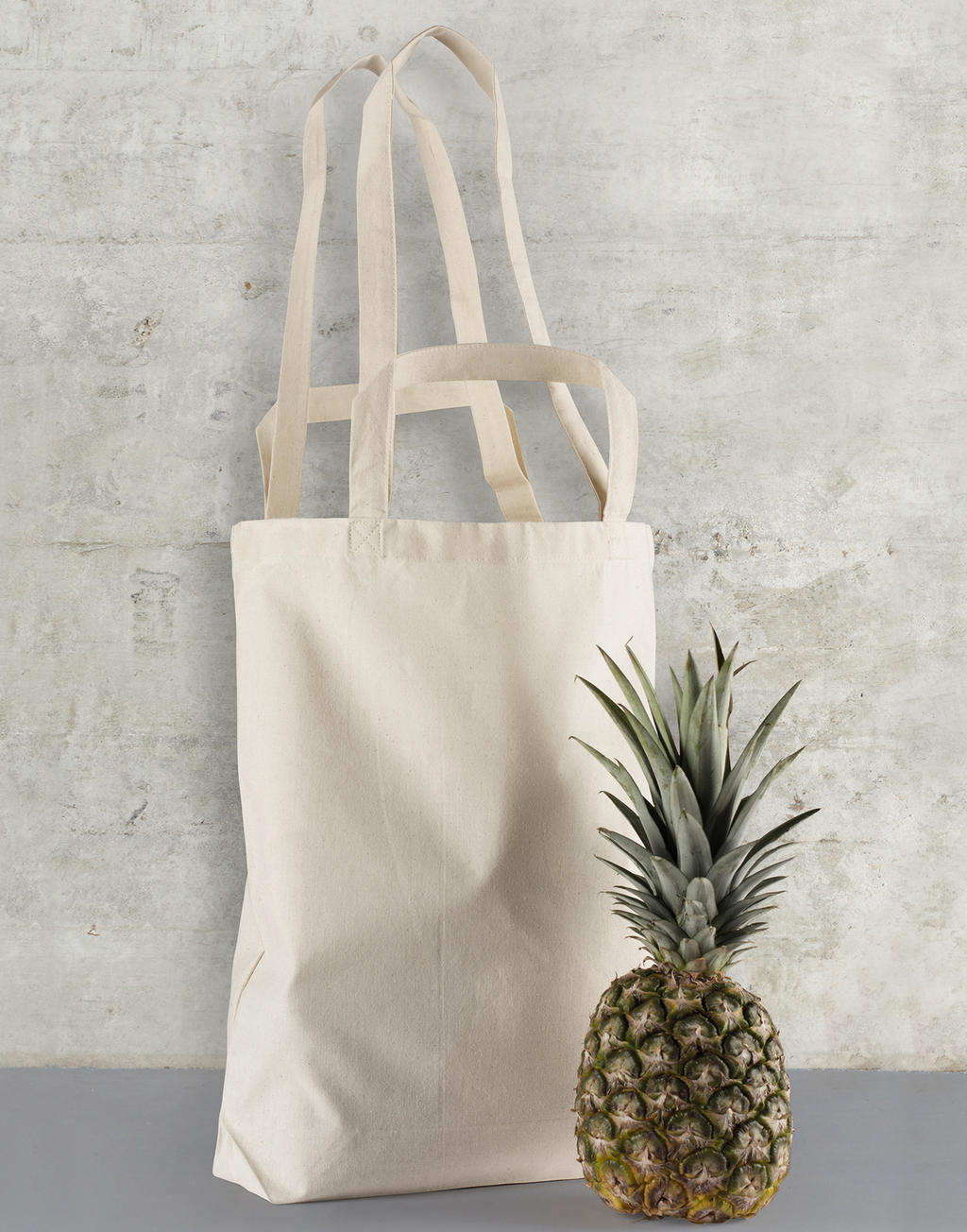 Double Handle Gusset Bag in Farbe Snowwhite