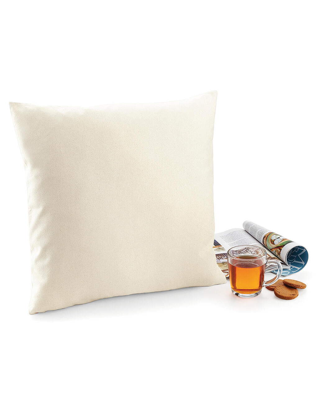 Fairtrade Cotton Canvas Cushion Cover in Farbe Natural