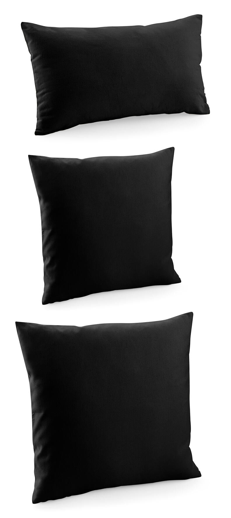 Fairtrade Cotton Canvas Cushion Cover in Farbe Black