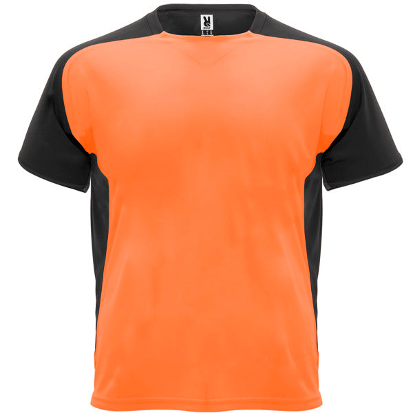 T-Shirt Bugatti in Farbe Fluor Orange/Black