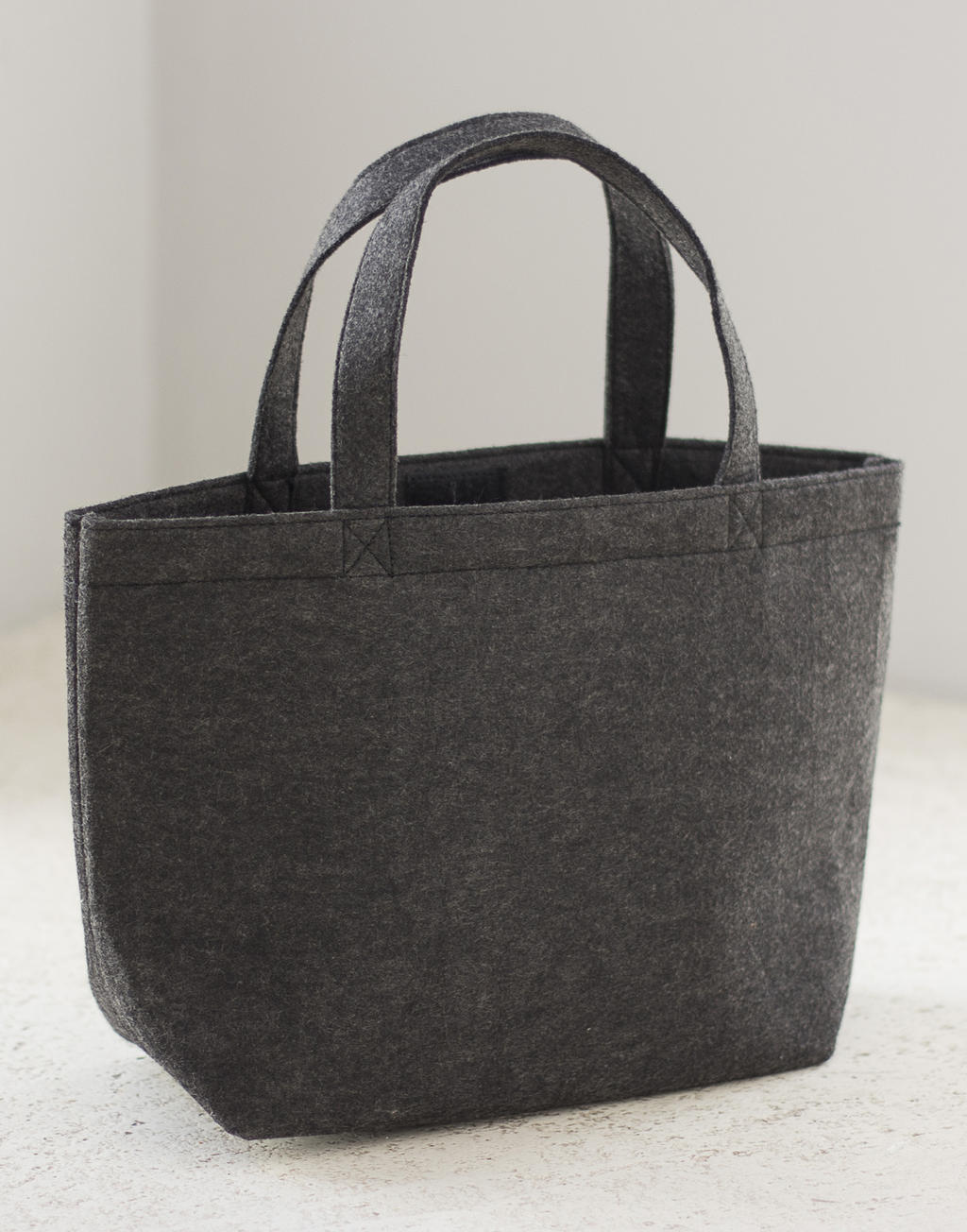 Small Felt Shopper in Farbe Charcoal Melange