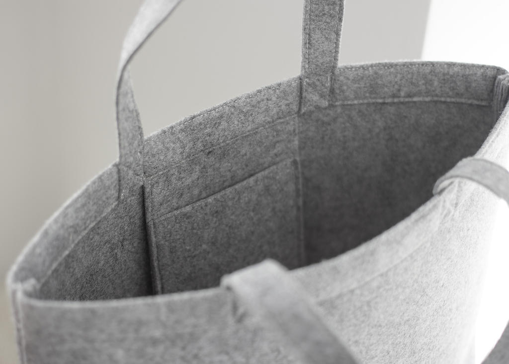 Large Felt Shopper in Farbe Charcoal Melange