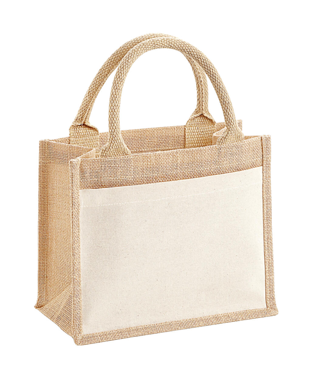 Cotton Pocket Jute Gift Bag in Farbe Natural