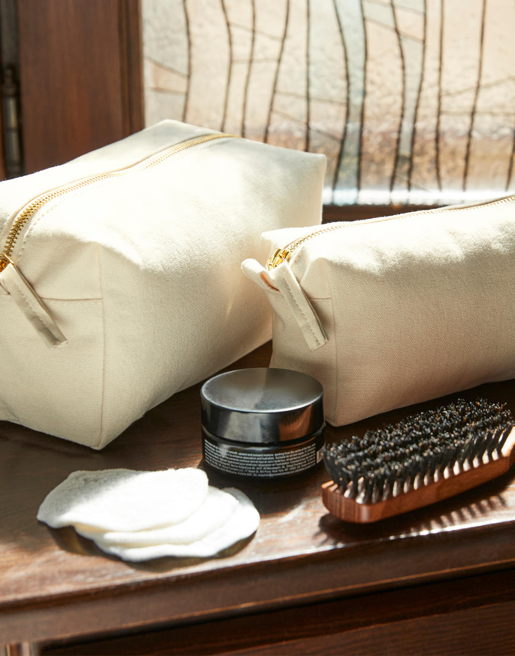 Canvas Accessory Case in Farbe Natural