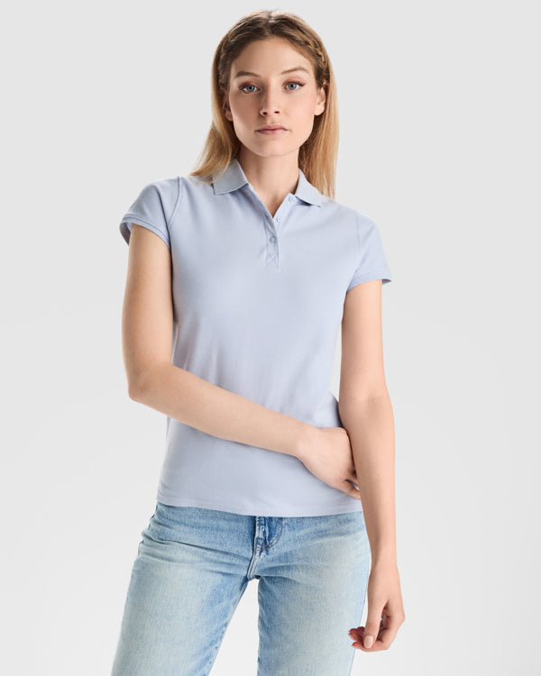 Poloshirt Star Woman in Farbe White
