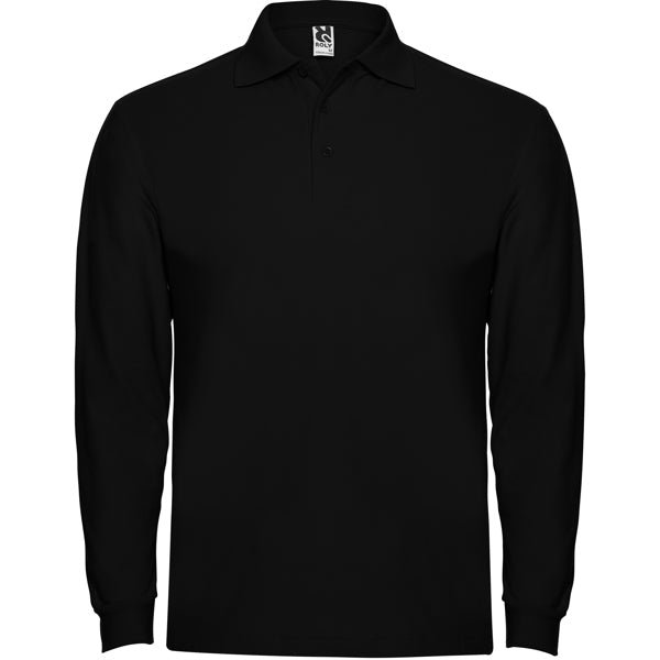 Langärmeliges Poloshirt Estrella in Farbe Black