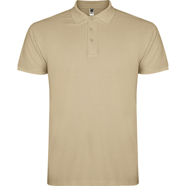 Poloshirt Star in Farbe Sand