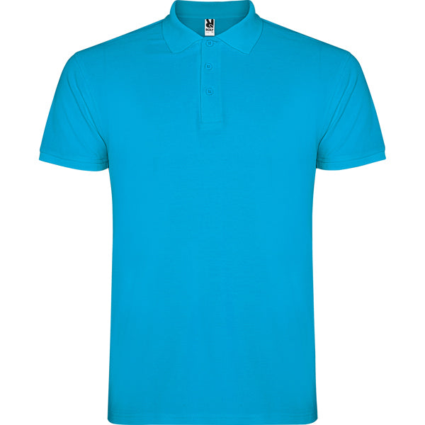 Poloshirt Star in Farbe Turquoise