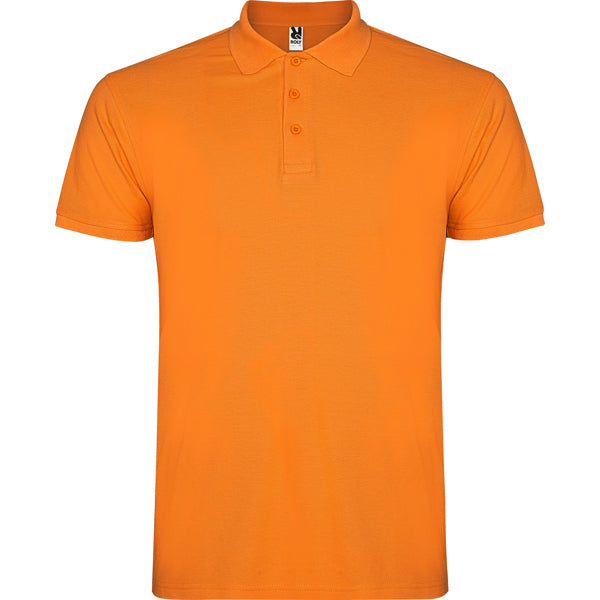 Poloshirt Star in Farbe Orange