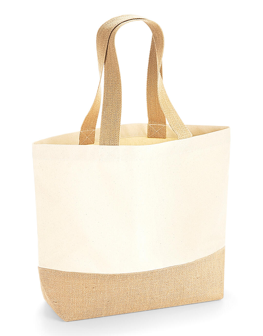 Jute Base Canvas Tote in Farbe Natural