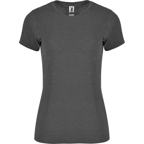 T-Shirt Fox Woman in Farbe Heather Black