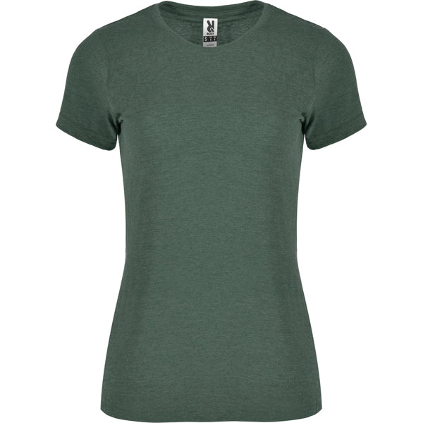 T-Shirt Fox Woman in Farbe Heather Bottle Green